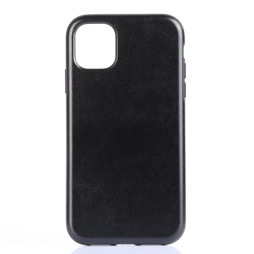 Coque en TPU + PU flexible cheval fou noir pour votre Apple iPhone 5.8 pouces (2019)