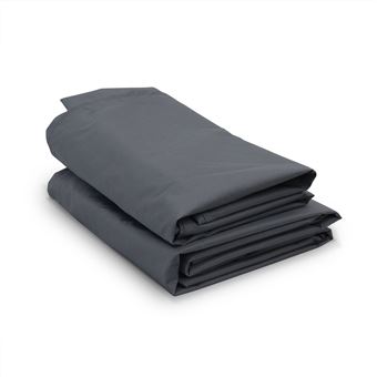 Housse de protection 172x112cm gris foncé - Bâche rectangulaire en  polyester enduit PA pour tables de jardin