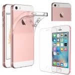 Coque IPhone SE / 5 / 5s - Gel Souple + Verre Trempé - Neuf Sous Blister - Marque SDTEK