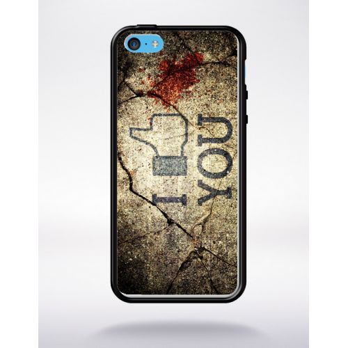Coque i like you grunge compatible apple iphone 5c bord noir silicone
