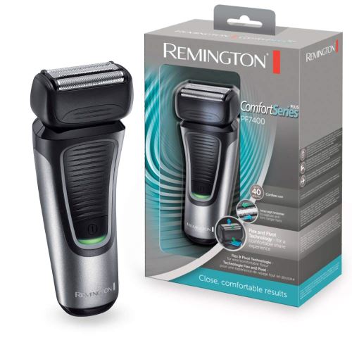 Remington Rasoir Electrique Grille, Tondeuse Escamotable, Fonctionne sur Poils Longs et Courts - Bleu PF7400