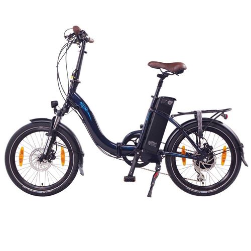 Velo electrique pliant NCM Bikes Paris bleu fonce pliable 20 Velo electrique Achat prix fnac