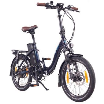 Velo electrique pliant NCM Bikes Paris bleu fonce pliable 20 Velo electrique Achat prix fnac