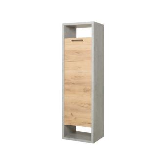 Momo Armoire De Bureau Urbain Effet Beton Clair Et Decor Chene Dore L 41 Cm Achat Prix Fnac