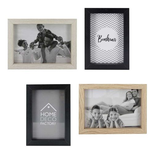 The Home Deco Factory - Cadres photos en bois (Lot de 4)