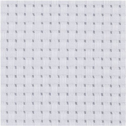 Creotime tissu aida blanc 50 x 50 cm