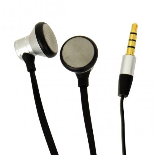 bouchons d'oreille avec microphone argent/noir 120 cm