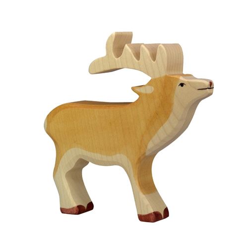 Goki Marron Clair Holtztiger - Figurine Holztiger Cerf 15 Cm - Image 1