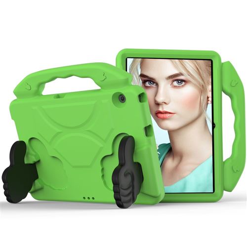 Coque en TPU pouce antichoc EVA avec béquille vert pour votre Huawei MediaPad T5 10