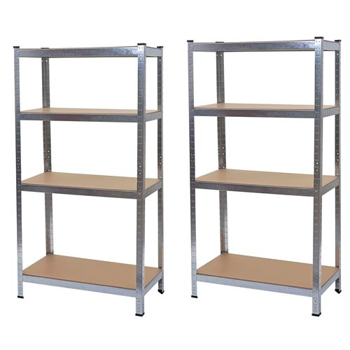 2x étagère pour charges lourdes MENDLER HWC-D67 160x80x40cm 320kg zingué