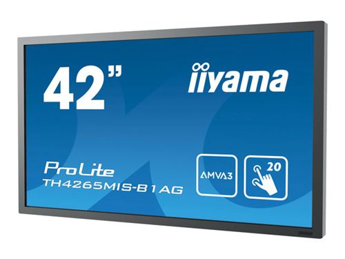  iiyama ProLite TH4265MIS-B1AG - Classe de diagonale 42"" &eacute;cran LCD r&eacute;tro-&eacute;clair&eacute; par LED - signalisation num&eacute;rique - avec &eacute;cran tactile - 1080p