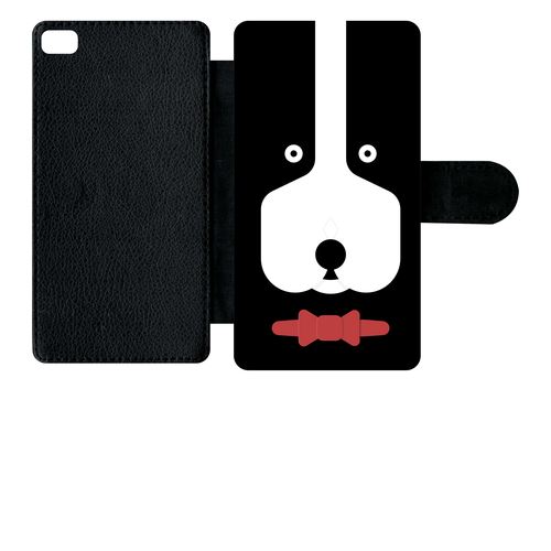 Etui À Rabat Huawei P8 Chien Noeud Papillon