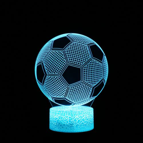 Football Lampe LED 3D Illuminated Bureau optique Veilleuse avec 7 couleurs wedazano259