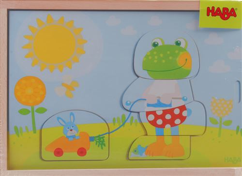 Haba - Puzzel - Grappige dierenmix - Hout - 30st.