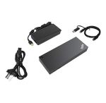 Lenovo ThinkPad Hybrid USB-C with USB-A Dock - Station d'accueil - USB-C - 2 x HDMI, 2 x DP - GigE - 135 Watt - pour Miix 520-12IKB; Tablet 10; ThinkPad E480; E580; L380; L380 Yoga; L470; L480; L580; P51s; P52s; T25; T470; T470p; T470s; T480; T480s; T570;