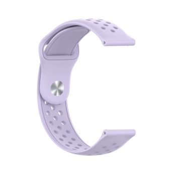 12 sur Bracelet en silicone Sangle perfor e de 20 mm violet clair