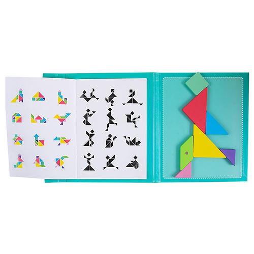 Puzzle en bois Tangram pour enfants _ Multicolore