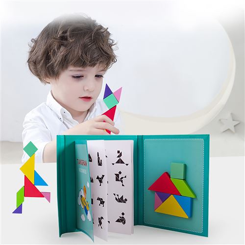 23€98 sur Puzzle en bois Tangram pour enfants _ Multicolore - Puzzle -  Achat & prix