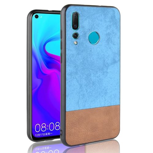 Etui en PU combo d'épissure bicolore bleu pour votre Huawei Nova 4