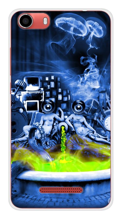 Coque en silicone imprimée compatible Wiko Lenny 2 Fontaine