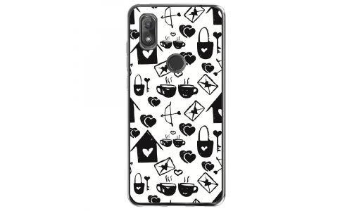Coque souple pour Wiko View 2 avec impression Motifs Love coeur 3