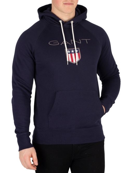 Gant Homme Sweat Sweat à capuche, Bleu