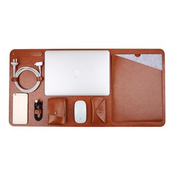 Housse en cuir et tapis de souris pour MacBook