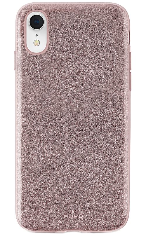 Coque pour iPhone XR rigide Puro rose avec strass
