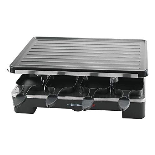 Emerio barbecue à raclette 8 poêles rg-110282
