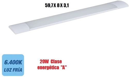 bande de LED électronique 59cm 20w 1900 lumens de lumière électro-érosion à froid 6.400k [Classe énergétique A]