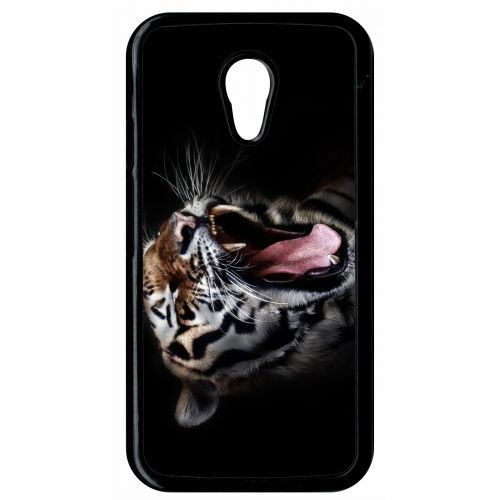Coque tete de tigre sauvage compatible motorola moto g2 transparent