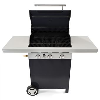 Barbecue à gaz 3 feux Barbecook Spring 3002 Noir et Gris