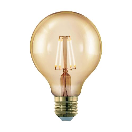 Ampoule LED E27 G80 4 W Amber 1700 K une seringue Golden Age