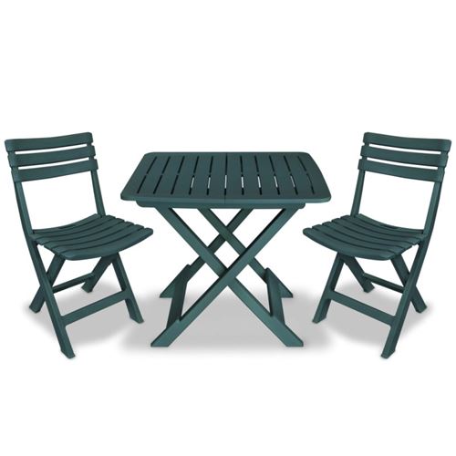 Vidaxl Vert Salon De Jardin 3 Pieces