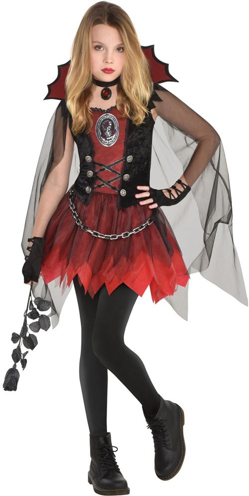 Amscan Vampierfilles costumées 4-6 ans noir/rouge 3-pièces