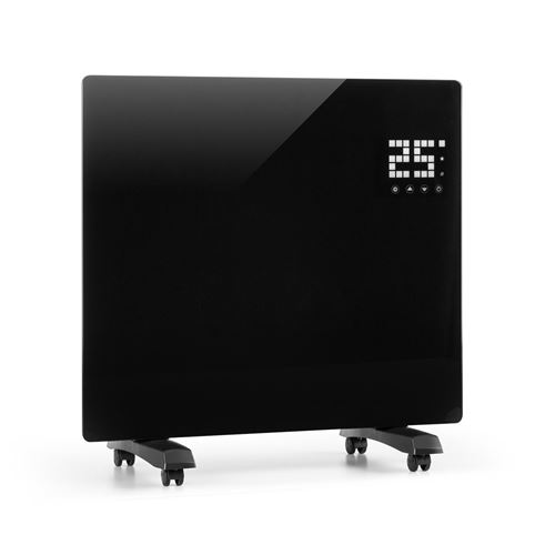 Klarstein Bornholm Single Radiateur À Convection Avec Thermostat & Minuterie - Puissance De Chauffage 1000W - Noir