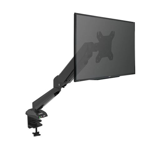 Duronic DMUSB5X1 support de bureau avec ressort à gaz pour écran + usb, prise casque et microphone