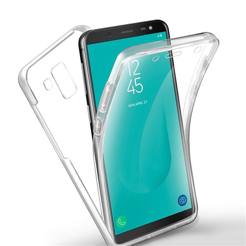 Coque Samsung Galaxy A8 Protection intégrale 360 degrés arrière PC Case et Avant TPU Transparente Smartphone - Accessoires Pochette Exceptional Case ! …