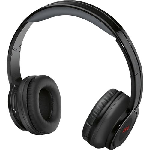 AEG KH 4230 - Koptelefoon met micro - op oor - Bluetooth - draadloos - zwart