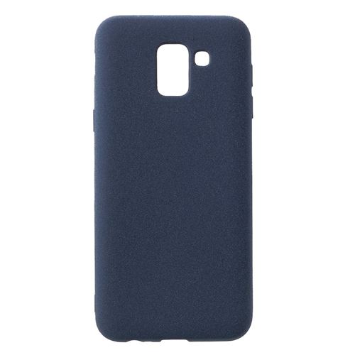 Coque en TPU skin-touch matte bleu pour votre Samsung Galaxy J6 (2018)