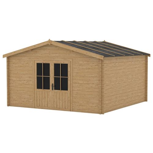 vidaXL Cabane en rondins 28 mm 400x400 cm Bois