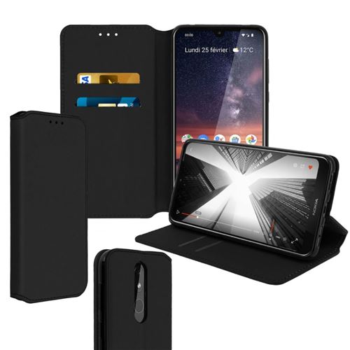 Etui de protection Porte carte pour Nokia 3.2 - Noir