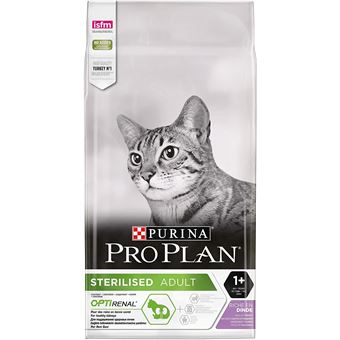 Croquettes Purina Proplan pour Chat Sterilised OptiRenal Dinde 10Kg - 1