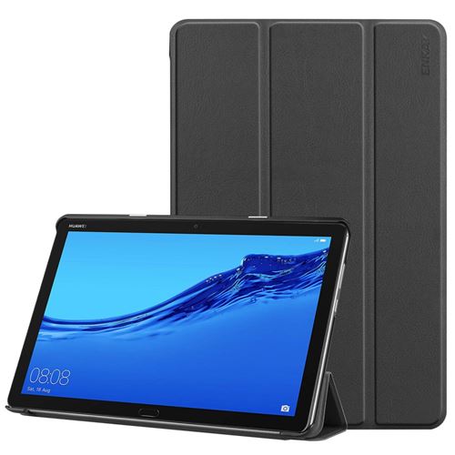 Etui en PU avec tri-fold noir pour votre Huawei MediaPad M5 lite 10