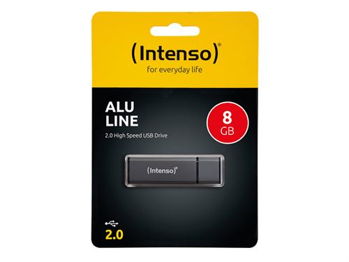 Intenso Alu Line - Schwarz - 8GB - USB-Stick