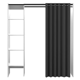 Dressing Tom Une Colonne Temahome Blanc Et Rideau Gris Achat