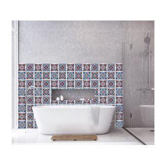 Autocollants Decoratifs 3d X3 26 X 26 Cm Faience Andalouse