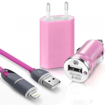 Shot - Cable Metal Nylon Pour IPAD Air 2 APPLE Chargeur Lightning USB 1,5m  Connecteur Tresse (ROSE BONBON) - Chargeur secteur téléphone - Rue du  Commerce
