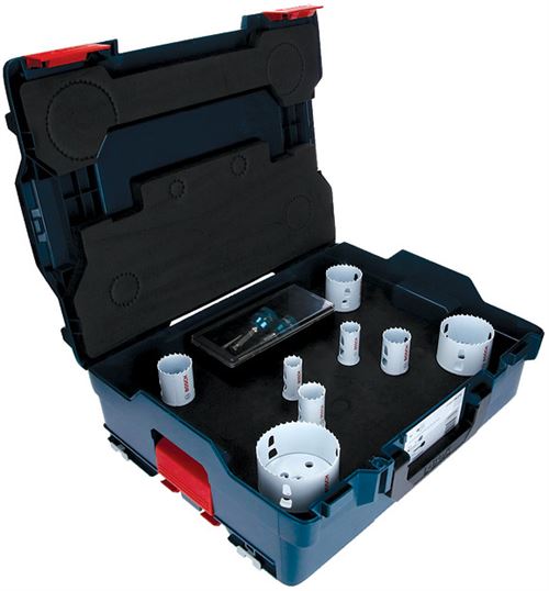 Coffret scies tr&eacute;pan &eacute;lectricien BOSCH 11 pi&egrave;ces en L-Boxx - 2608594271