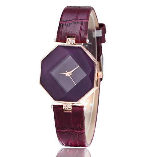 Montre femme coréenne de haute qualité tempérament quartz losange - Violet